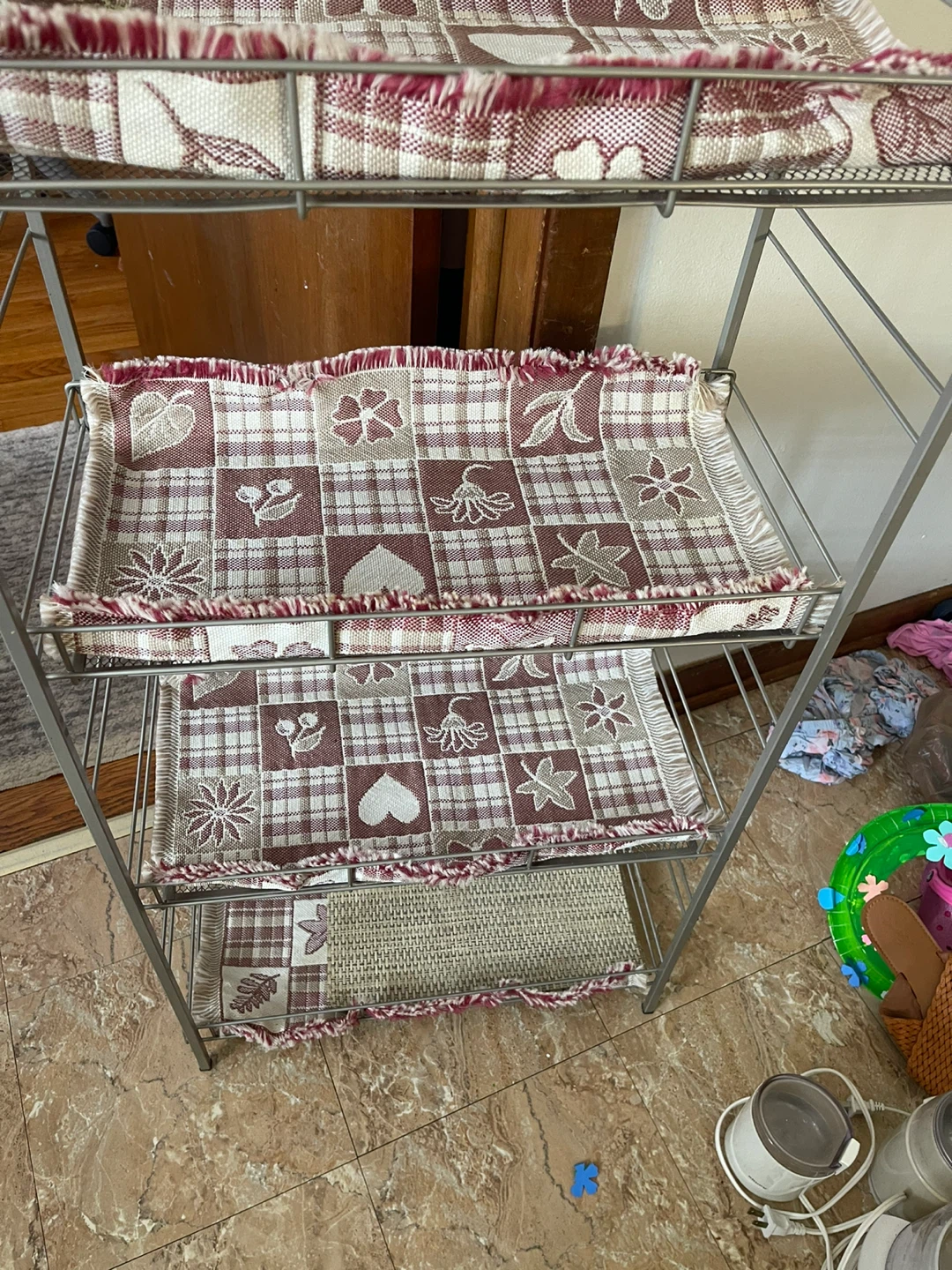 Silver Metal 4-Tier Storage Rack