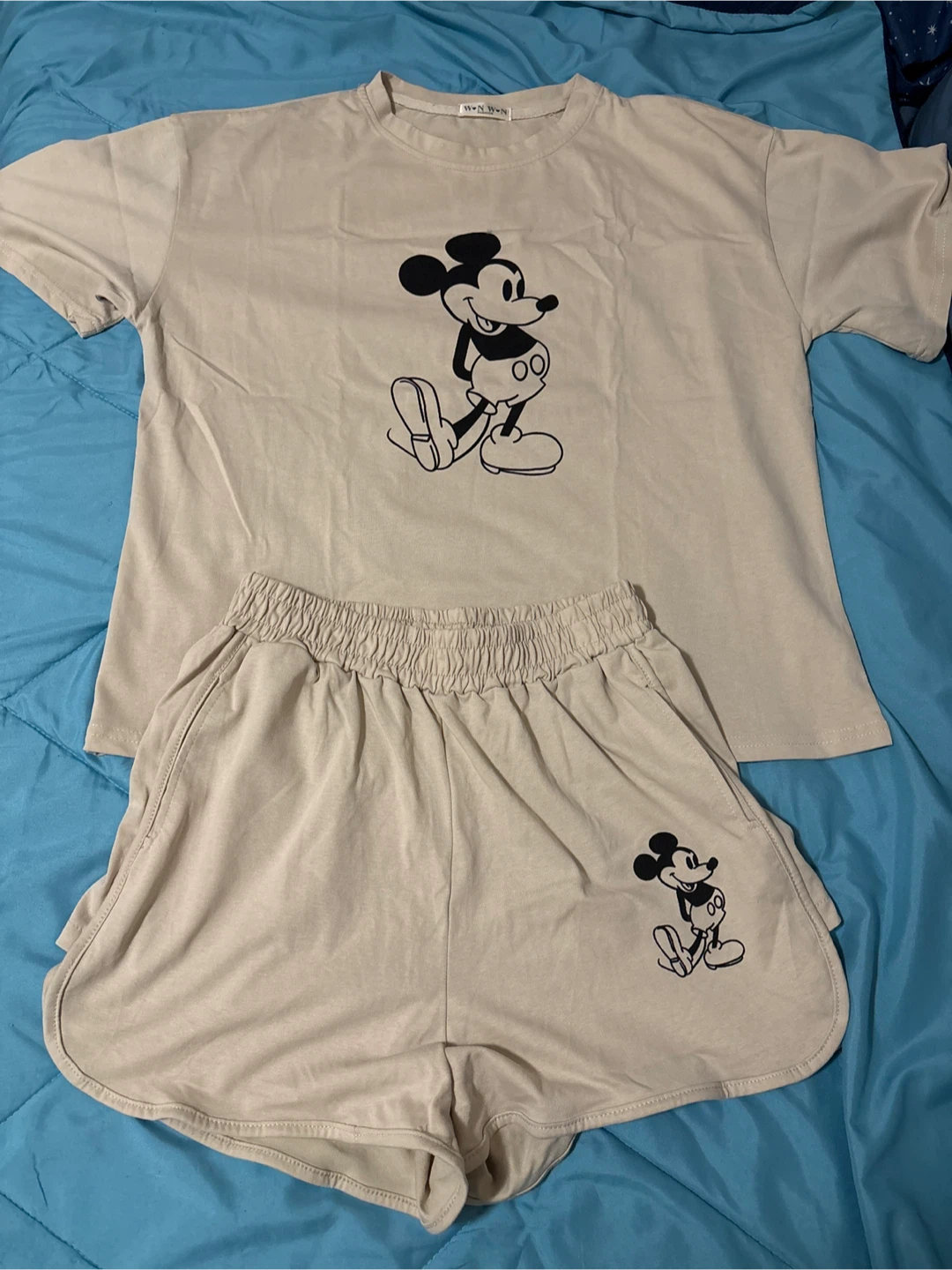 Mickey Mouse Pajama Set - Beige