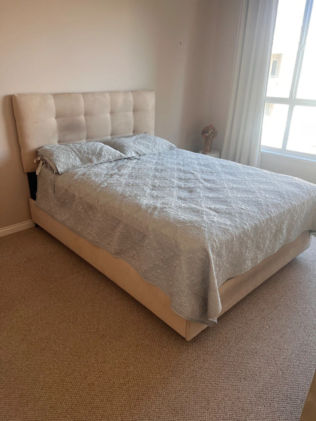Upholstered Bed Frame with Headboard