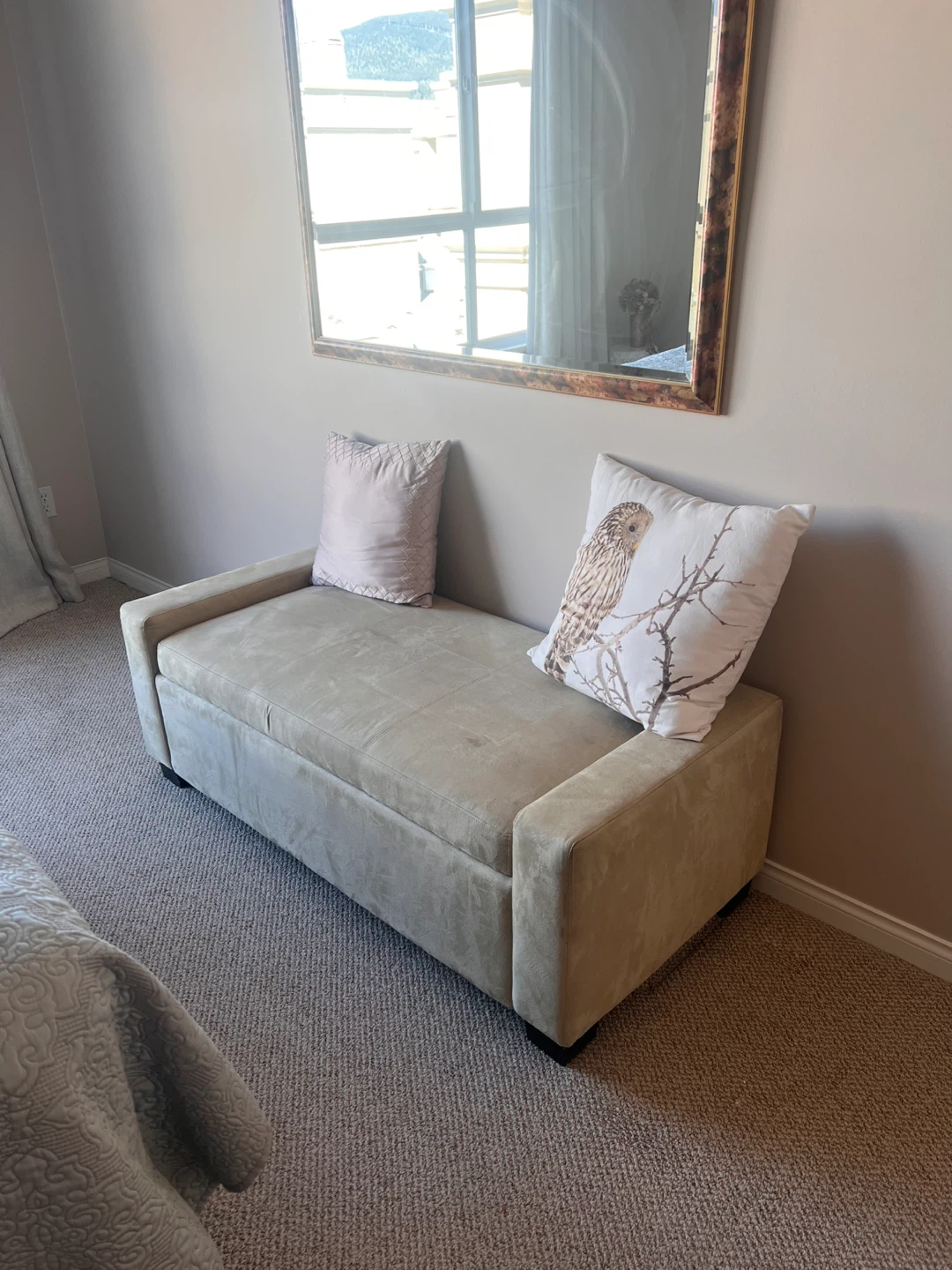 Storage Ottoman Bench - Beige