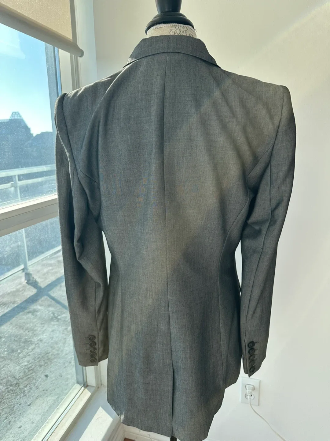 Burberry Grey Long Blazer Jacket image indicator(3)