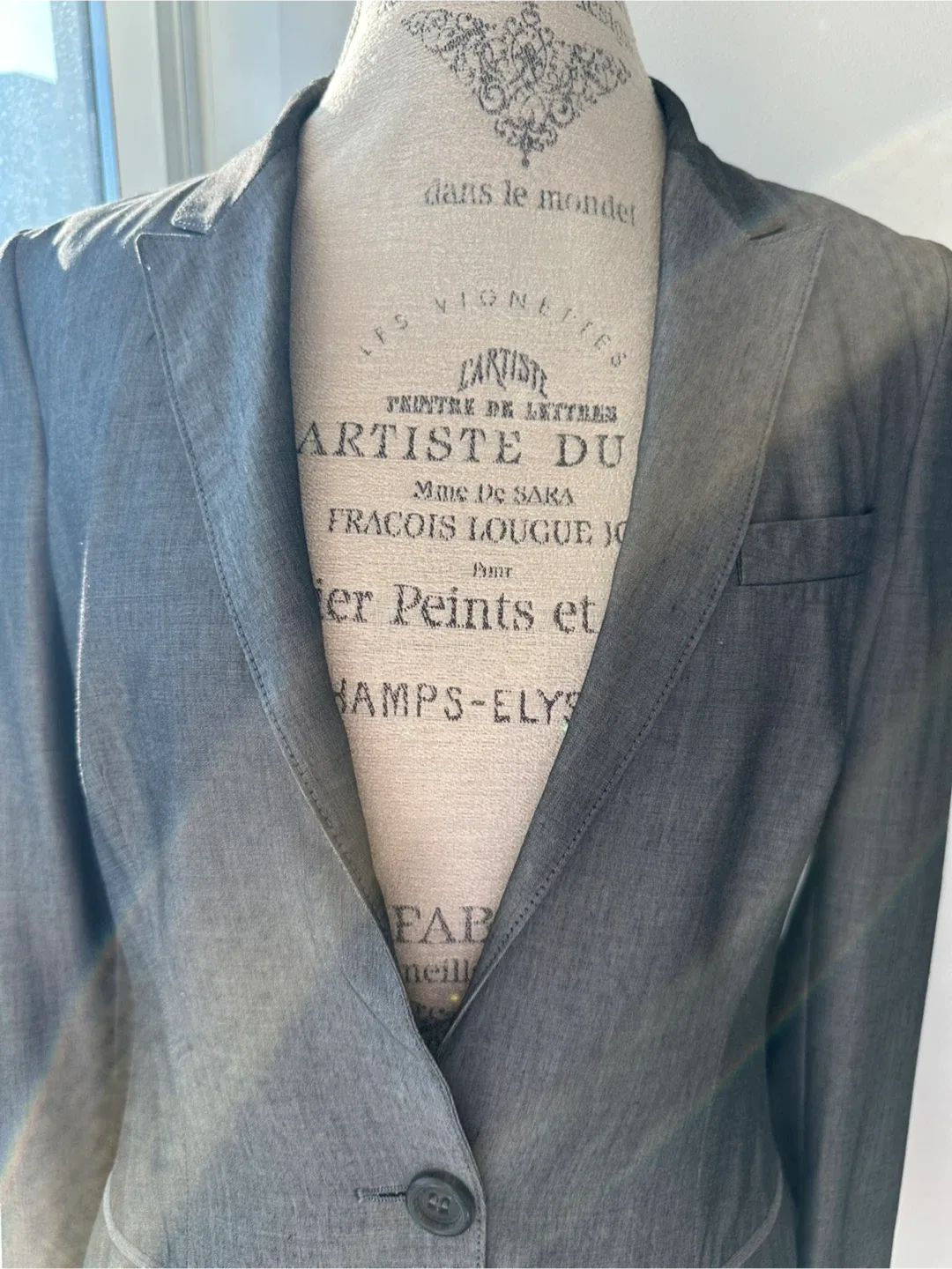 Burberry Grey Long Blazer Jacket image indicator(6)