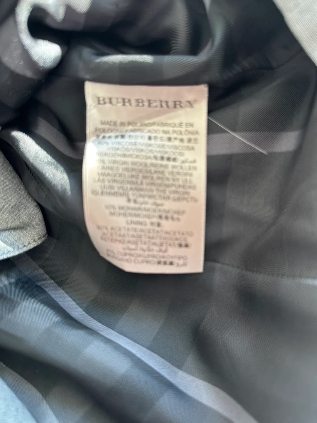 Burberry Grey Long Blazer Jacket image indicator(10)