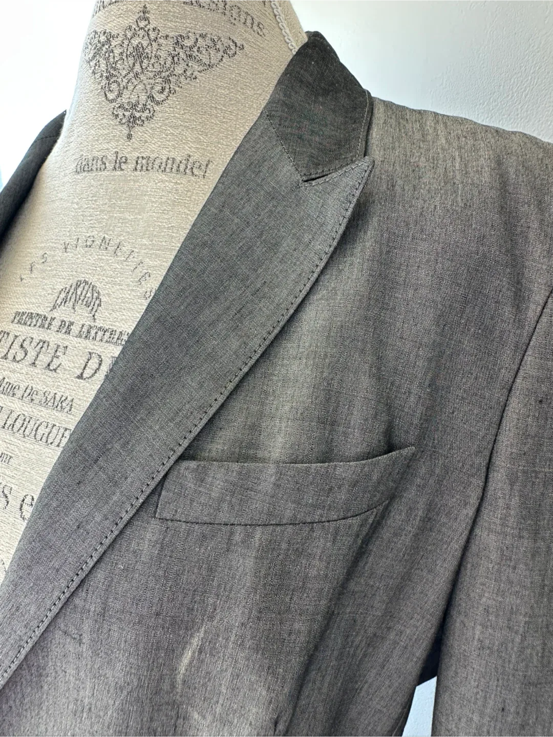 Burberry Grey Long Blazer Jacket image indicator(7)