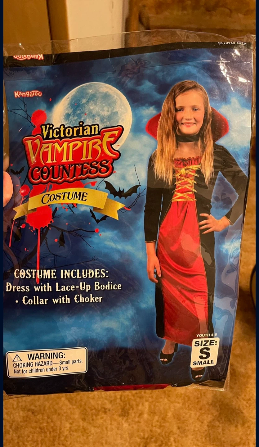 New Kangaroo Victorian Vampire Countess Costume - Size Small