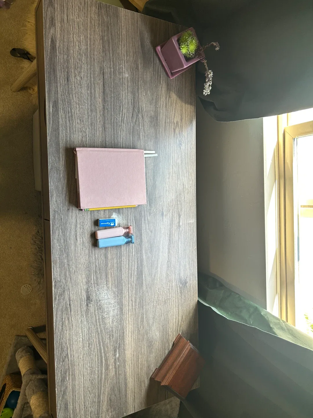 🥕Wooden Desk with Drawers image indicator(2)