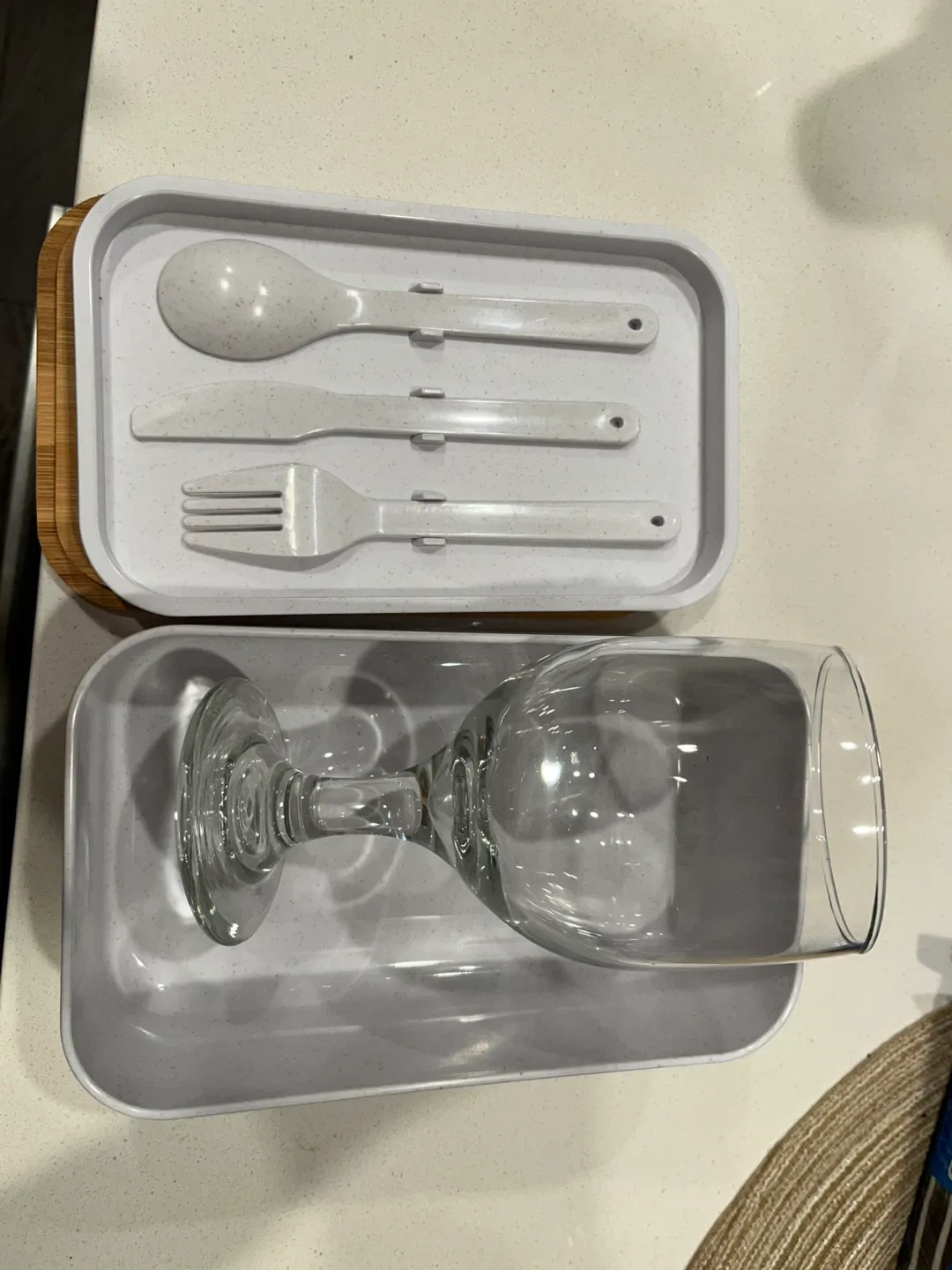 Wine glass and Lunch Box