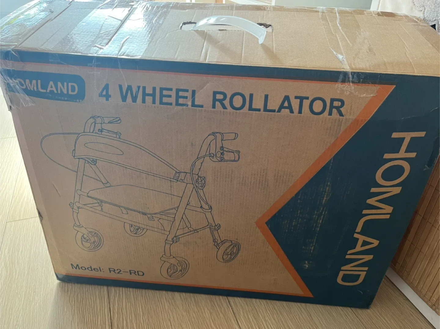 New Homland 4 Wheel Rollator Walker R2-RD thumbnail