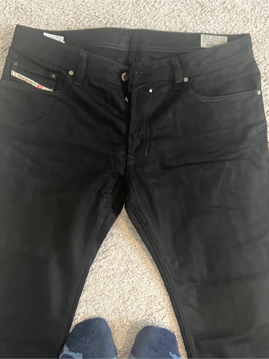 Diesel SAFADO Slim-Straight Jeans, Black - photo 4