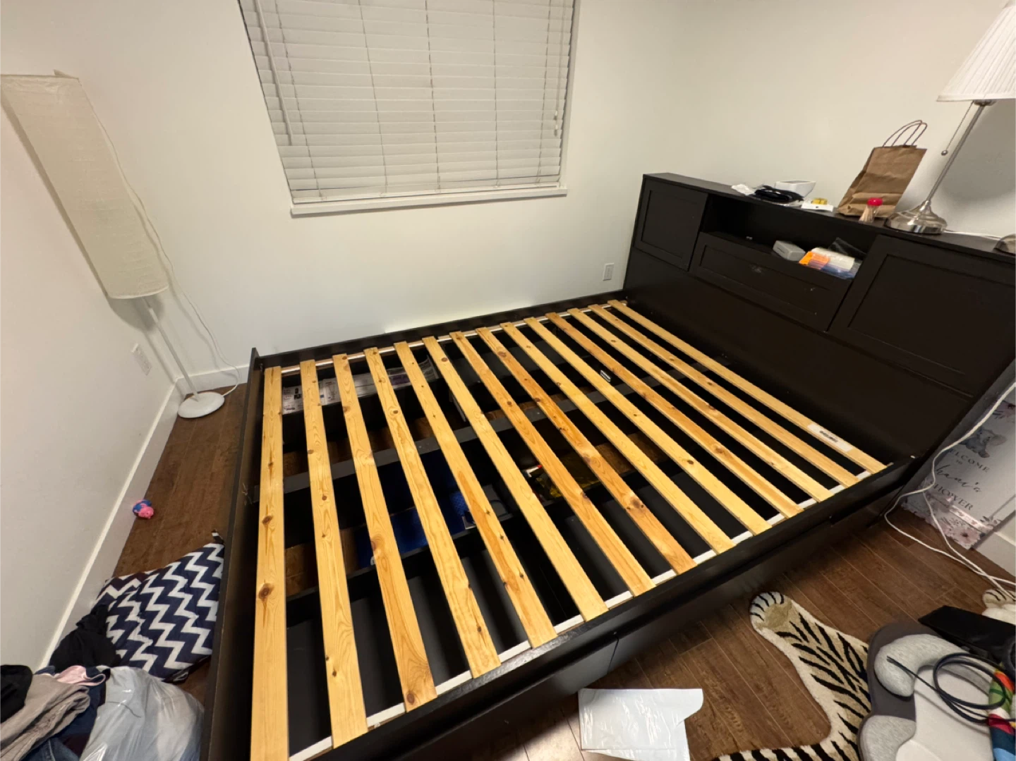 Queen Size Bed Frame-Storage and Headboard - Great Condition!