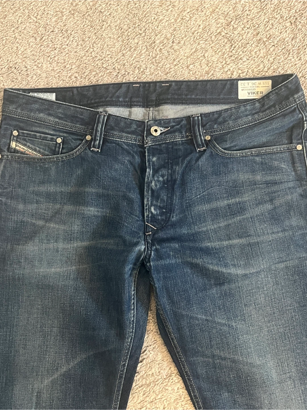 Diesel Viker Jeans, Size 36 - photo 3