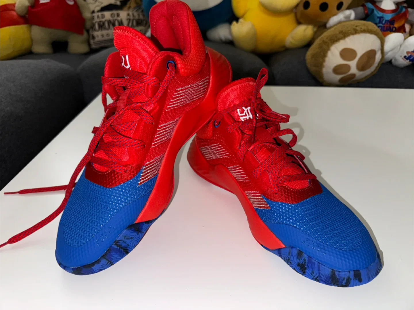 Adidas DON Issue 1 Basketball Shoes - Red/Blue Size 8.5M