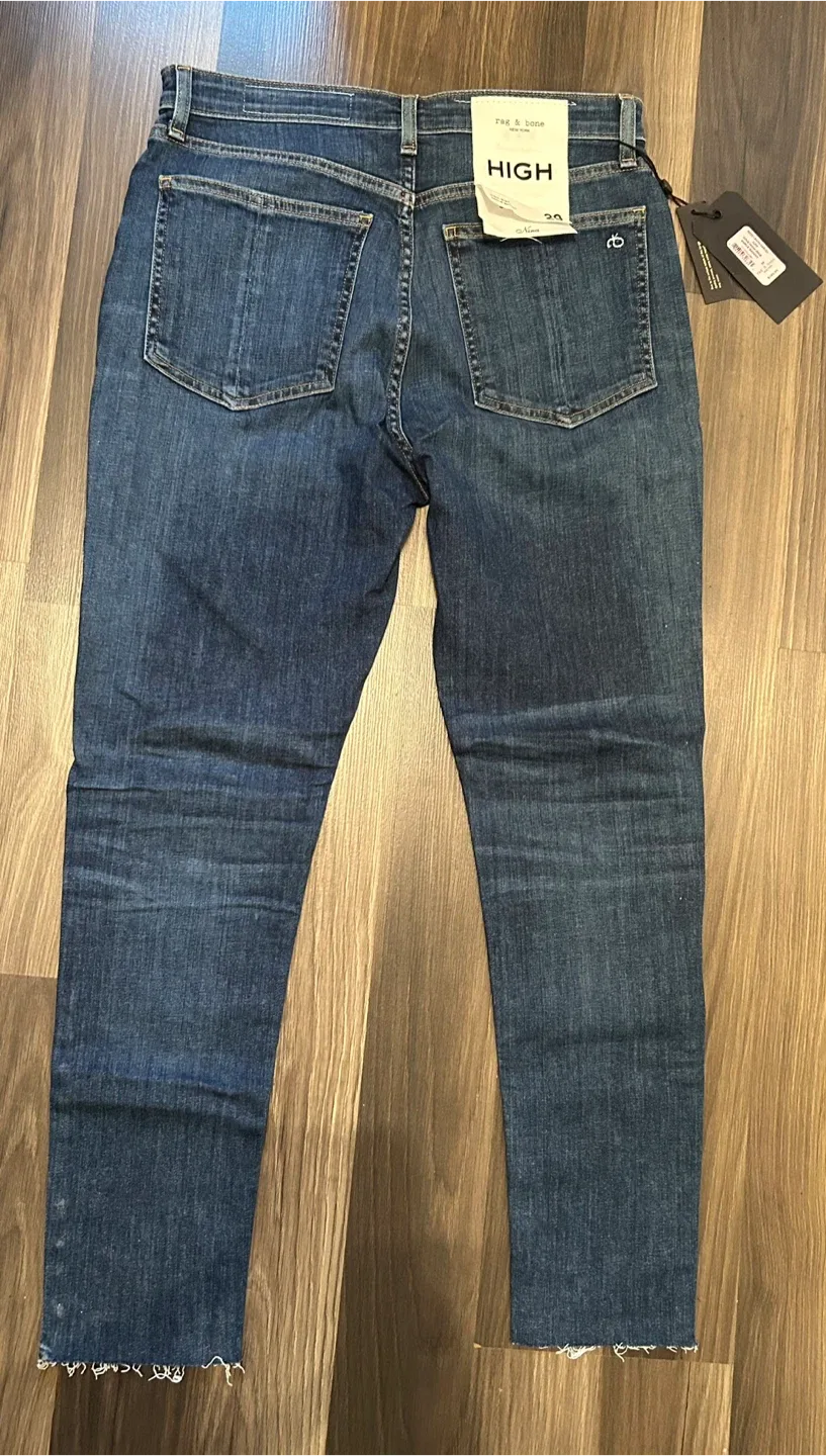Rag & Bone Nina High Rise Ankle Skinny Jeans Size 29 image indicator(3)