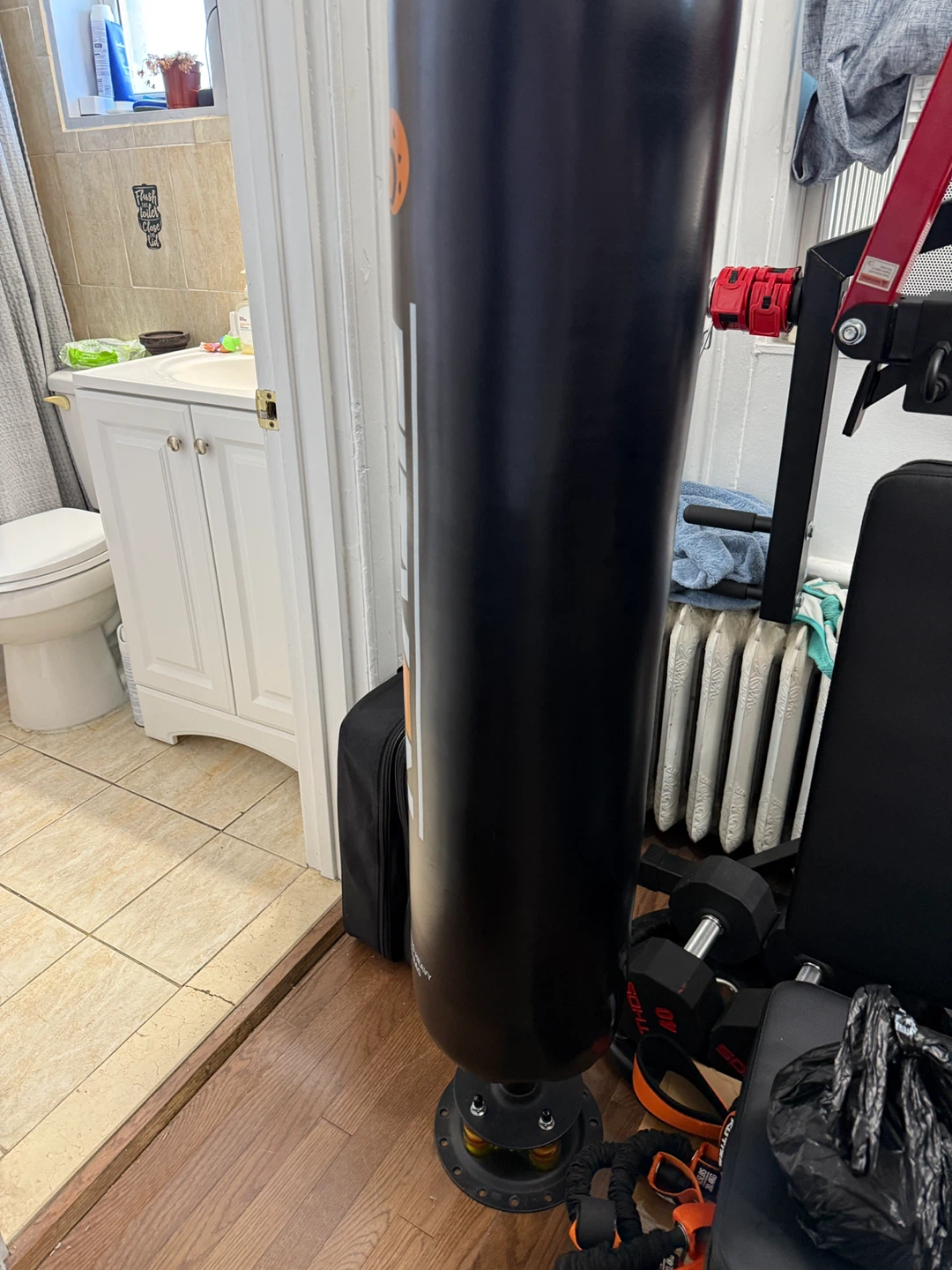 FITVEN Freestanding Punching Bag & Boxing Gloves