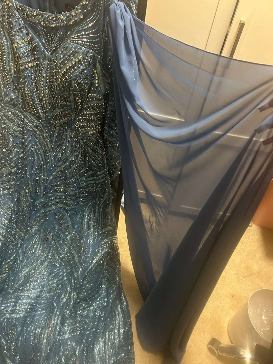 Leonessa Size 46 Blue Embellished dress/gown - photo 4