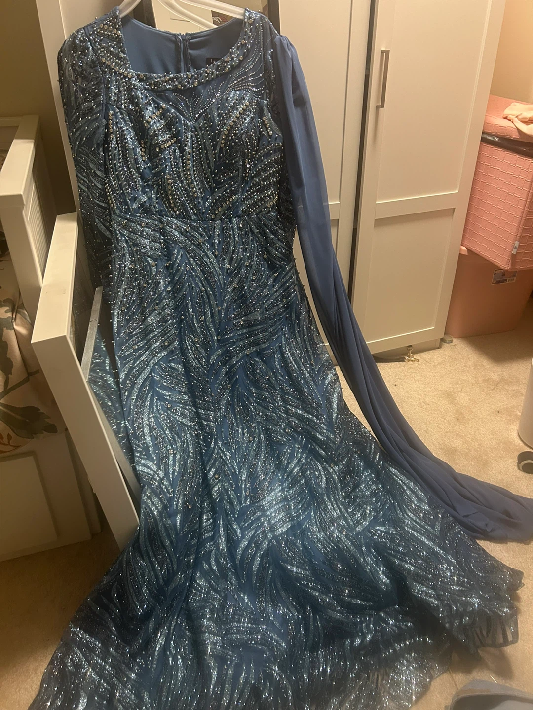 Leonessa Size 46 Blue Embellished dress/gown - photo 2