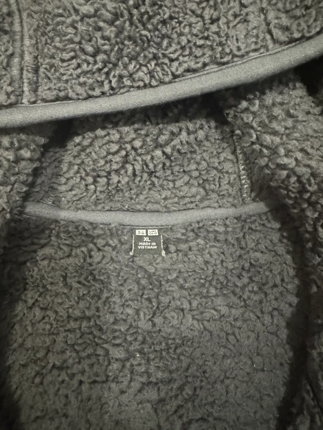 Uniqlo Black Hoodie Teddy Sherpa for Women Size XL image indicator(2)