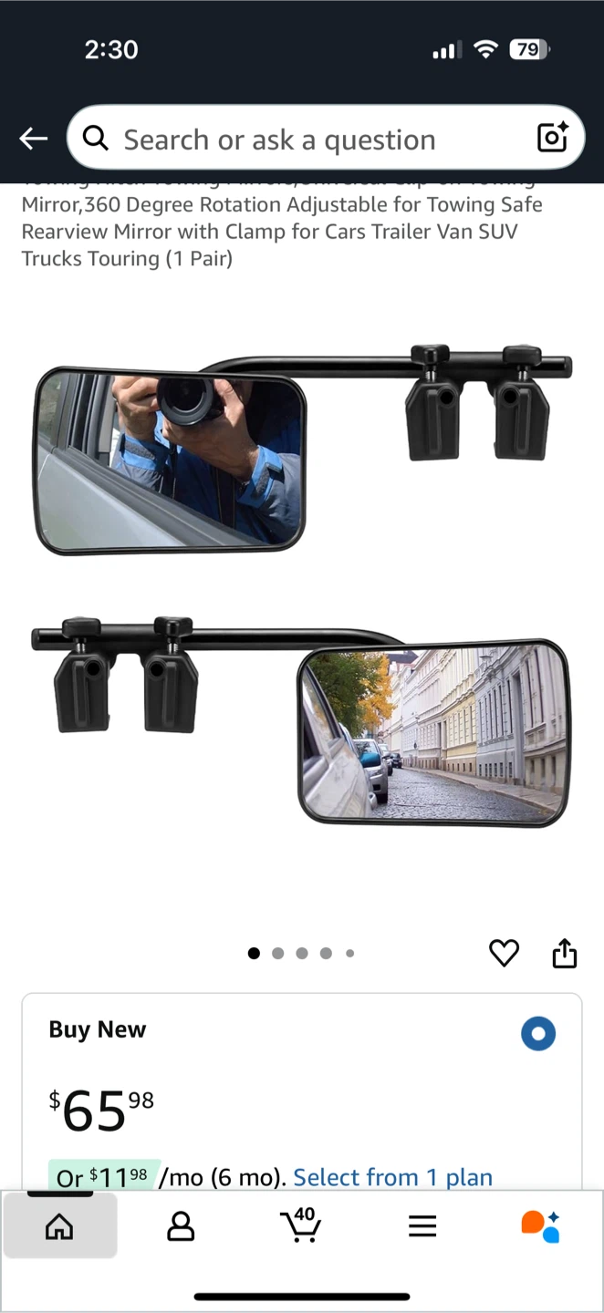 Towing Safe Rearview Mirror - Adjustable, 360° Rotation - photo 3