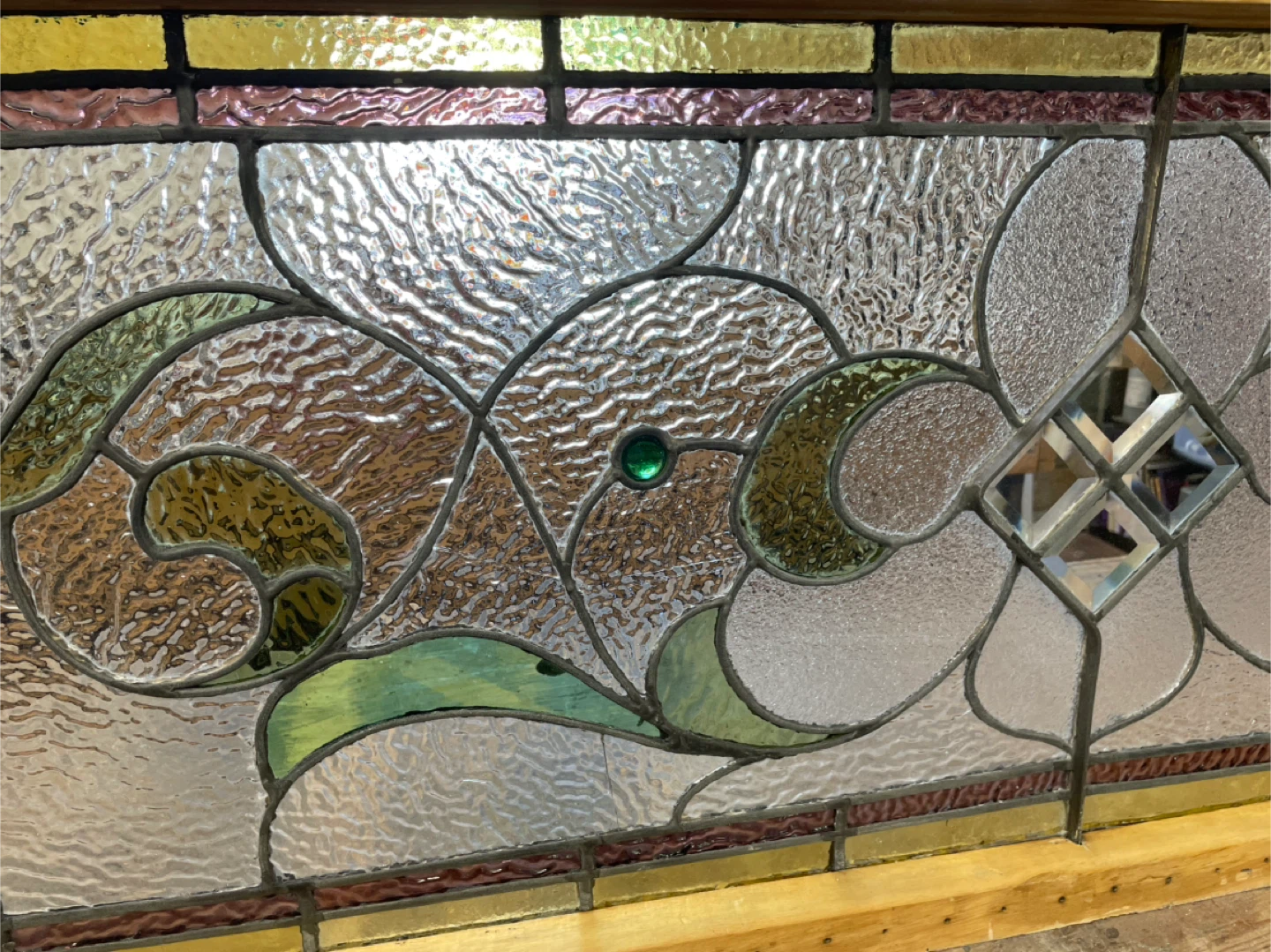 Antique Stained Glass Window Panel - photo 3