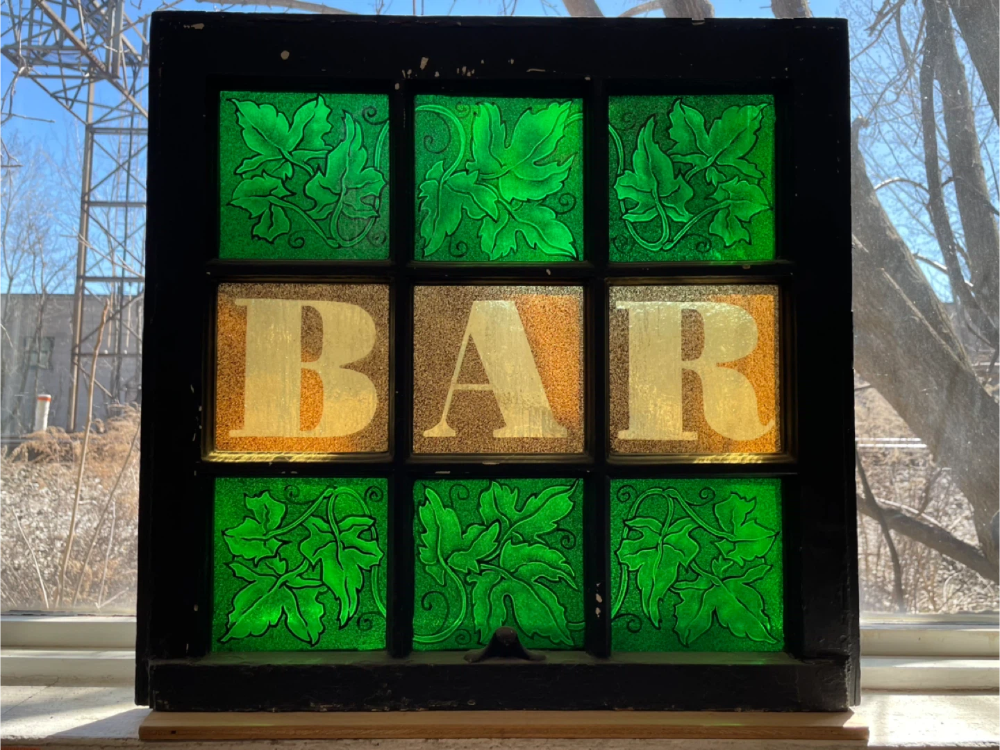 Hand painted stained glass