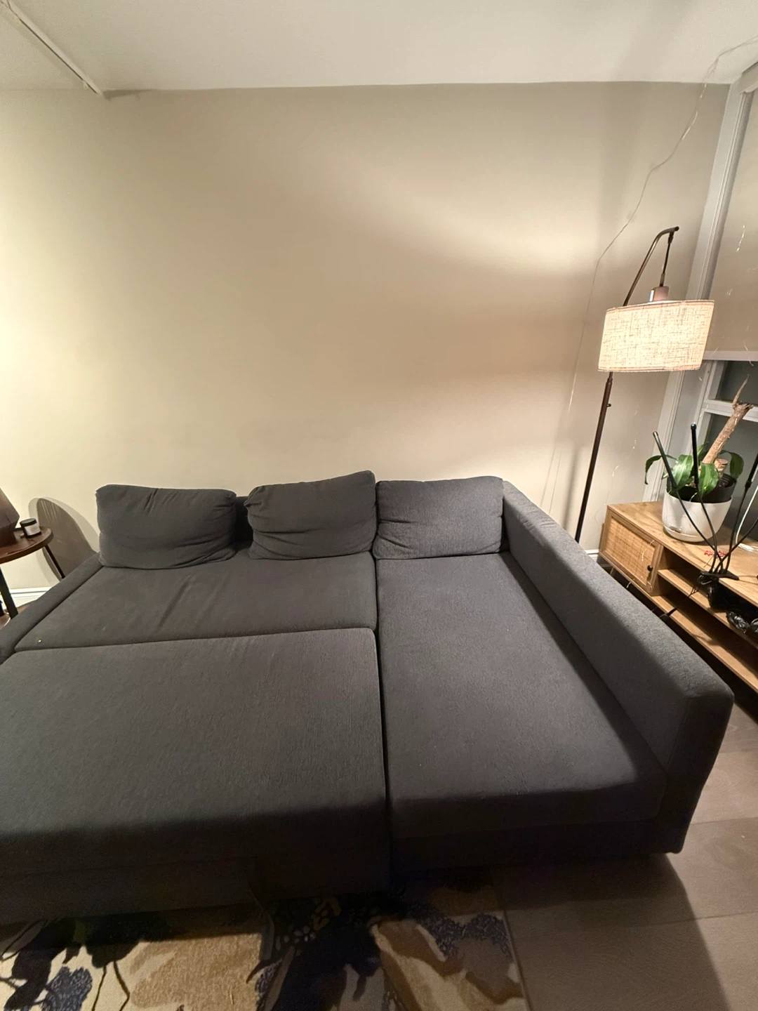 IKEA Sectional Sofa bed with Storage (Friheten)- Grey - photo 3