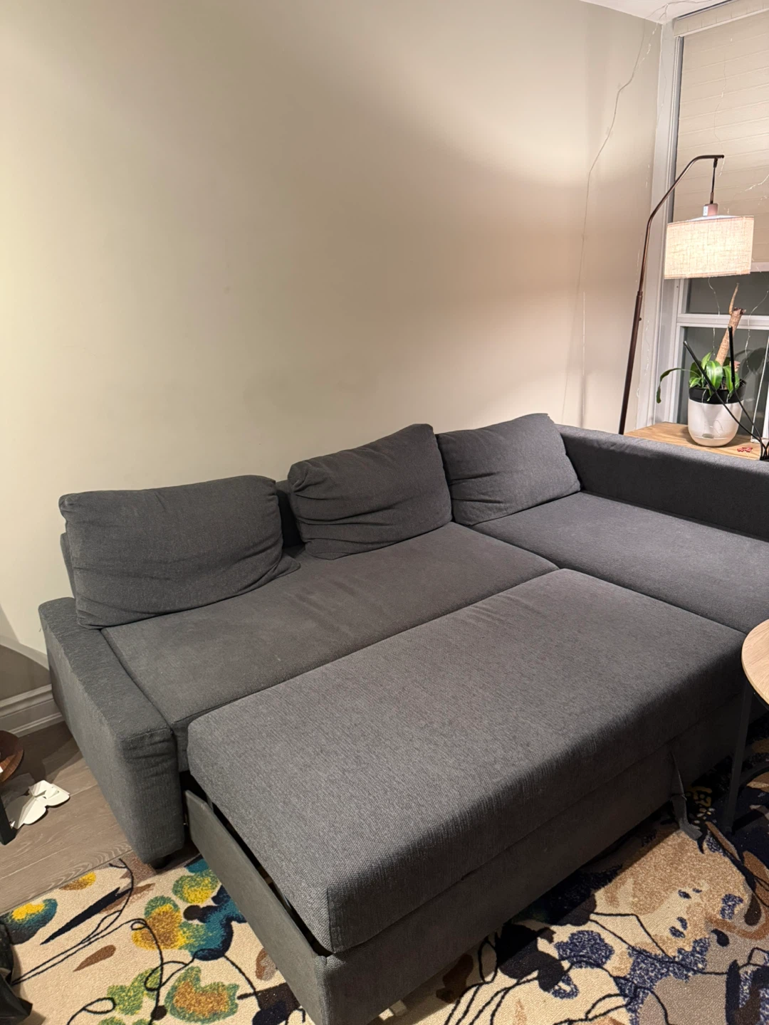IKEA Sectional Sofa bed with Storage (Friheten)- Grey - photo 4