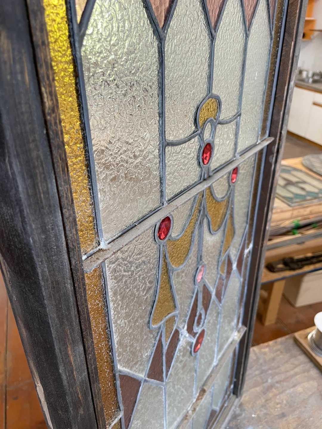 Antique Stained Glass Window Panel - photo 5