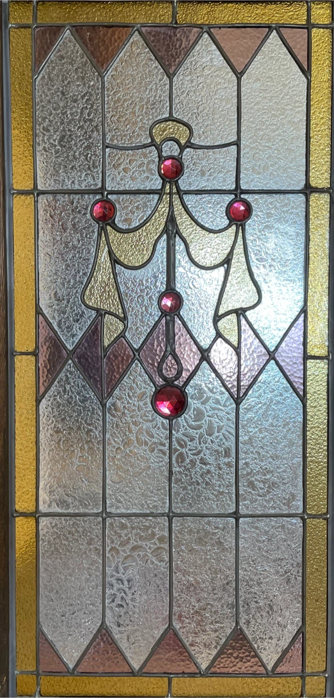 Antique Stained Glass Window Panel - photo 2