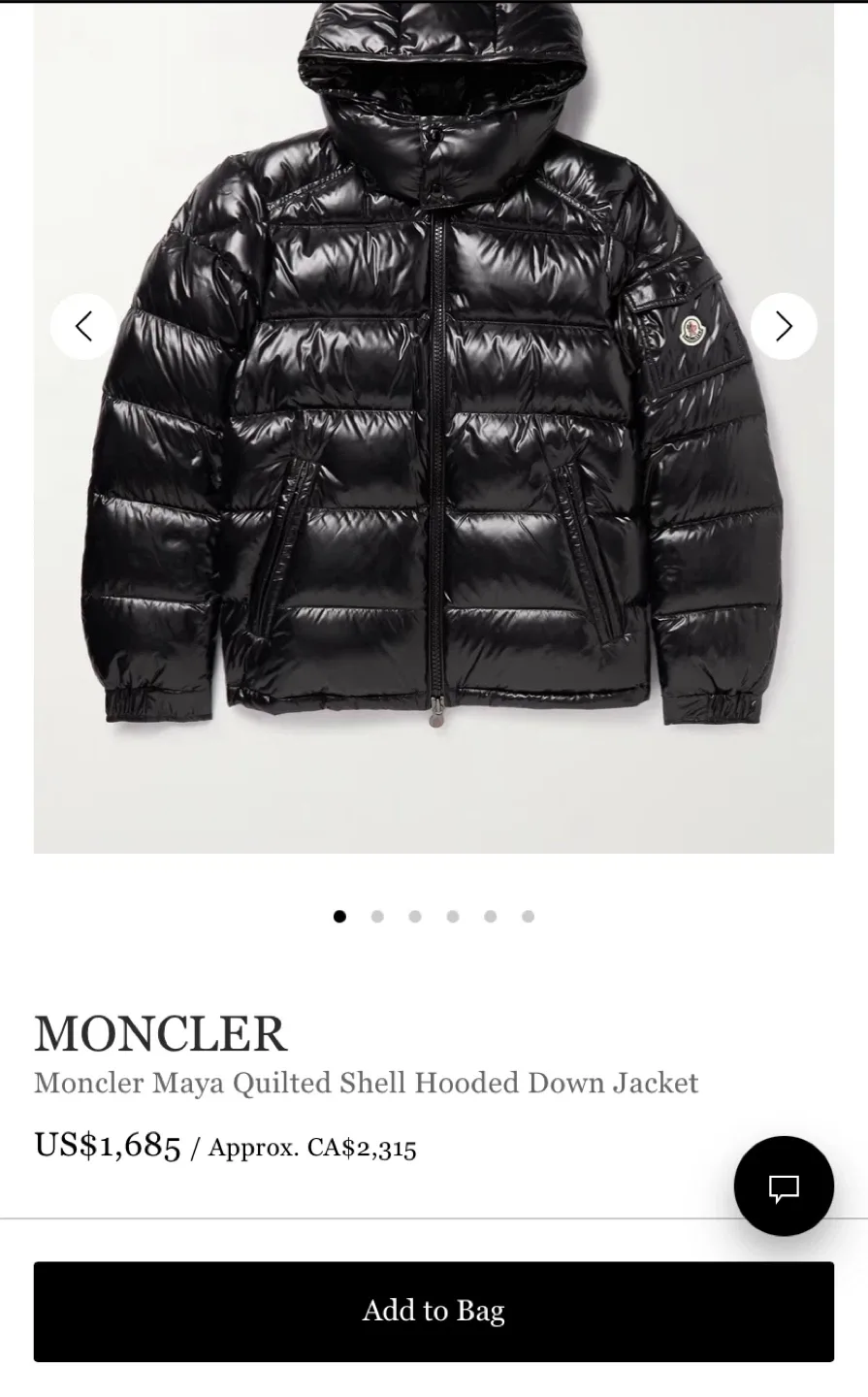 Moncler Maya Quilted Shell Hooded Down Jacket