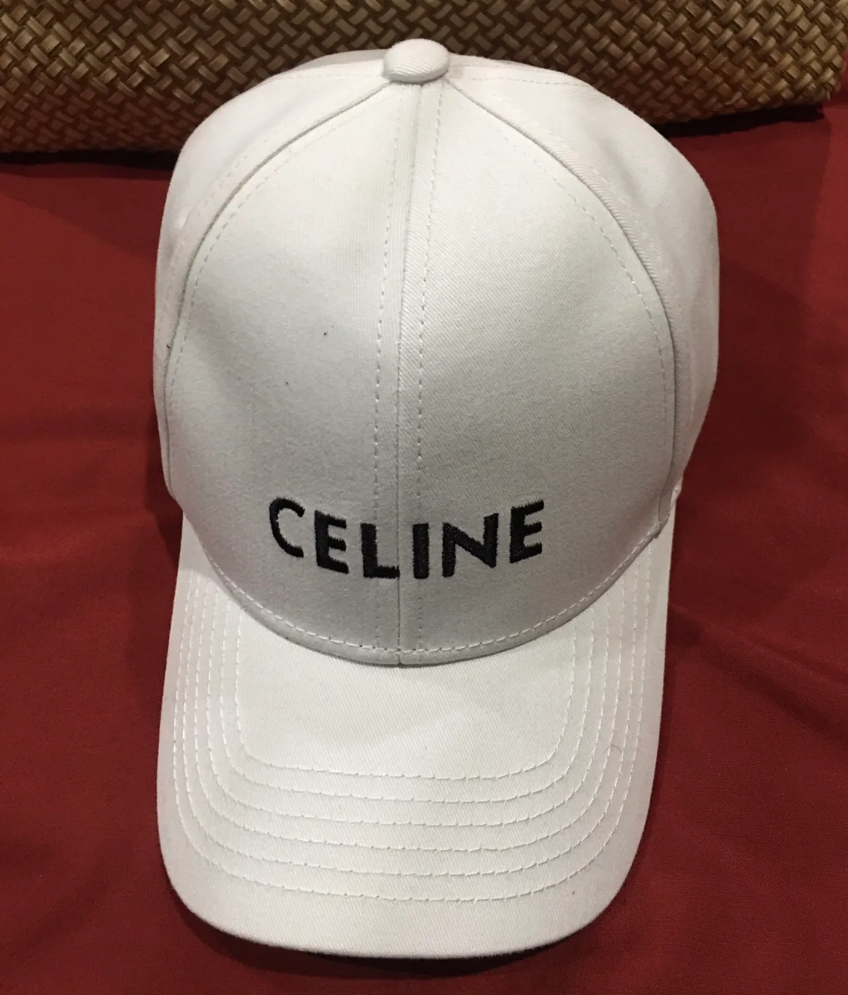 Celine Paris White Baseball Cap thumbnail