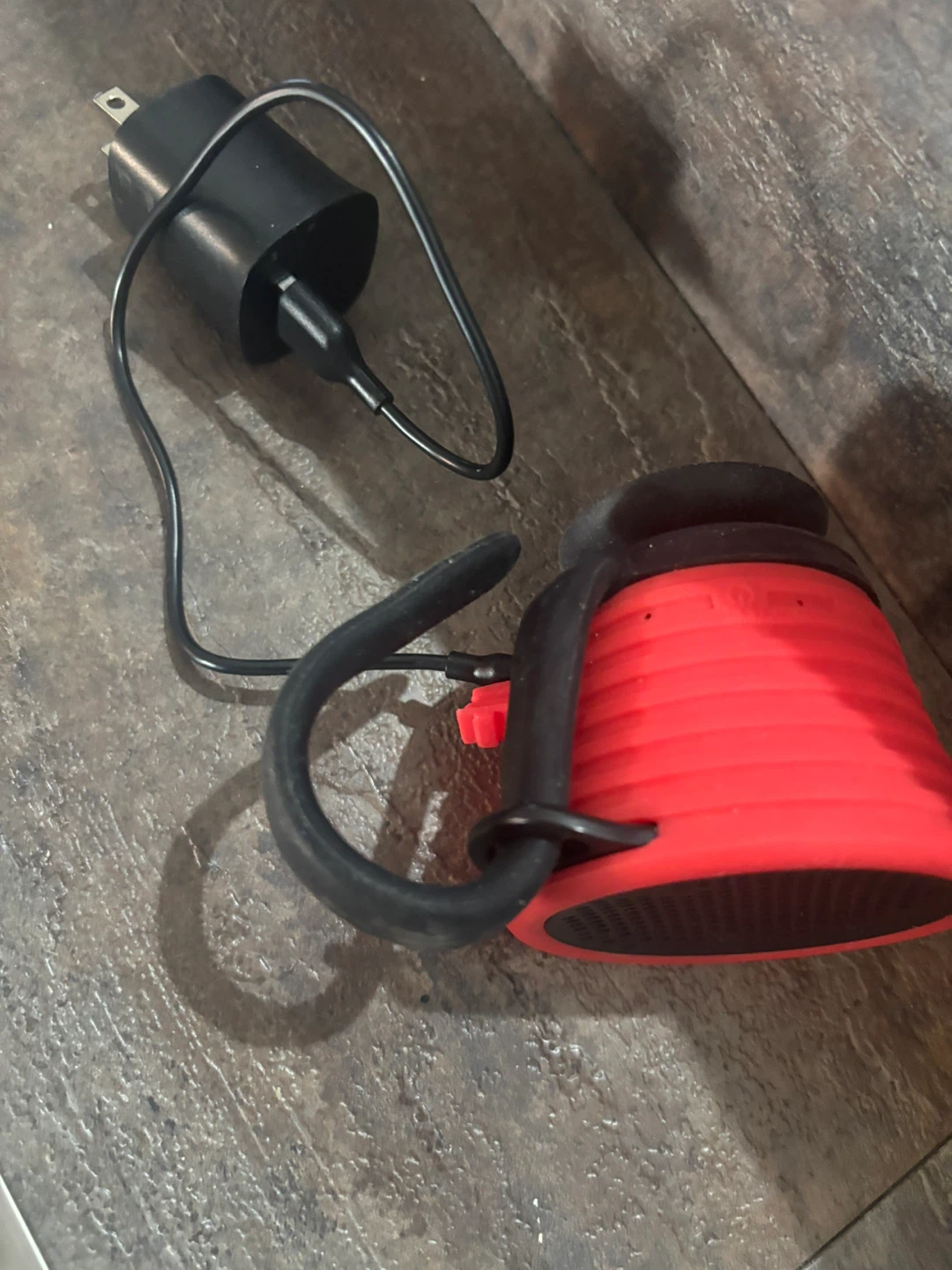 Red Portable Bluetooth Speaker with Charger