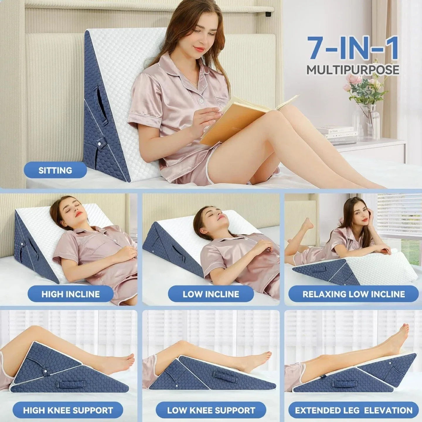 Brand New Bed Wedge Pillow in plastic purchased never used thumbnail