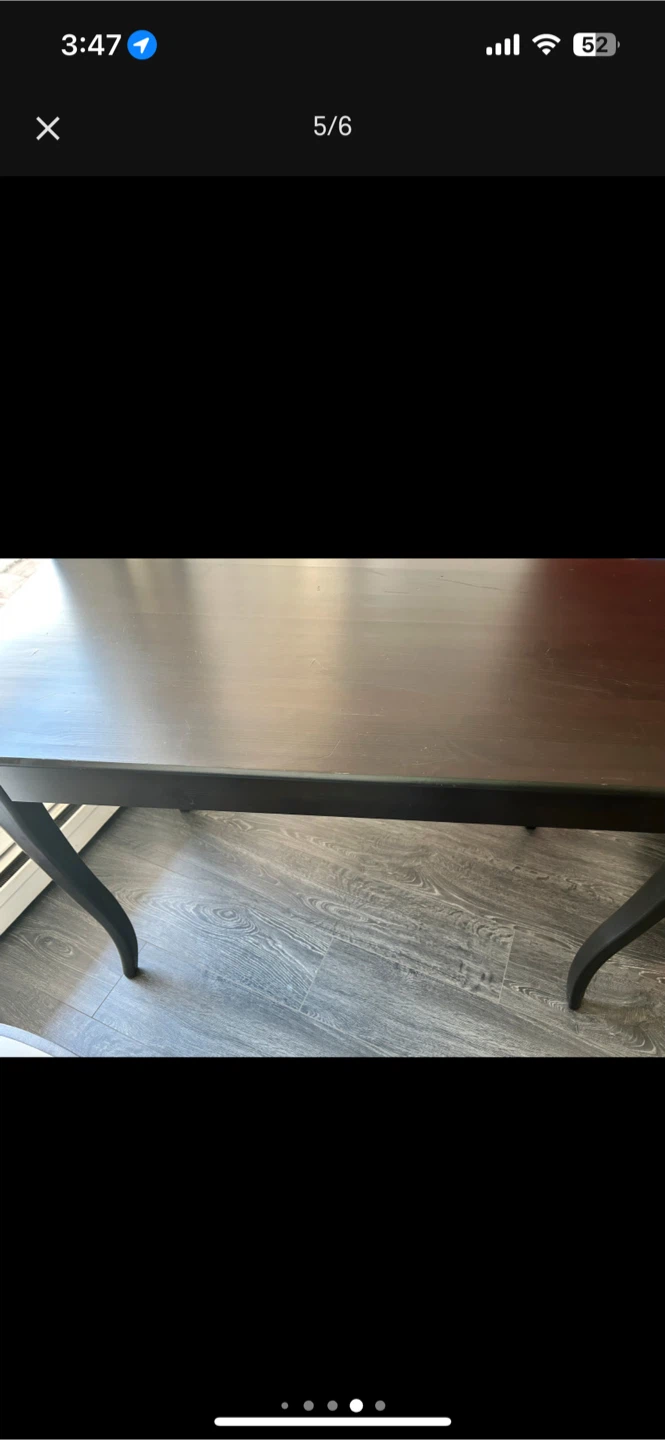 IKEA Dark Brown Desk with Drawer - photo 5