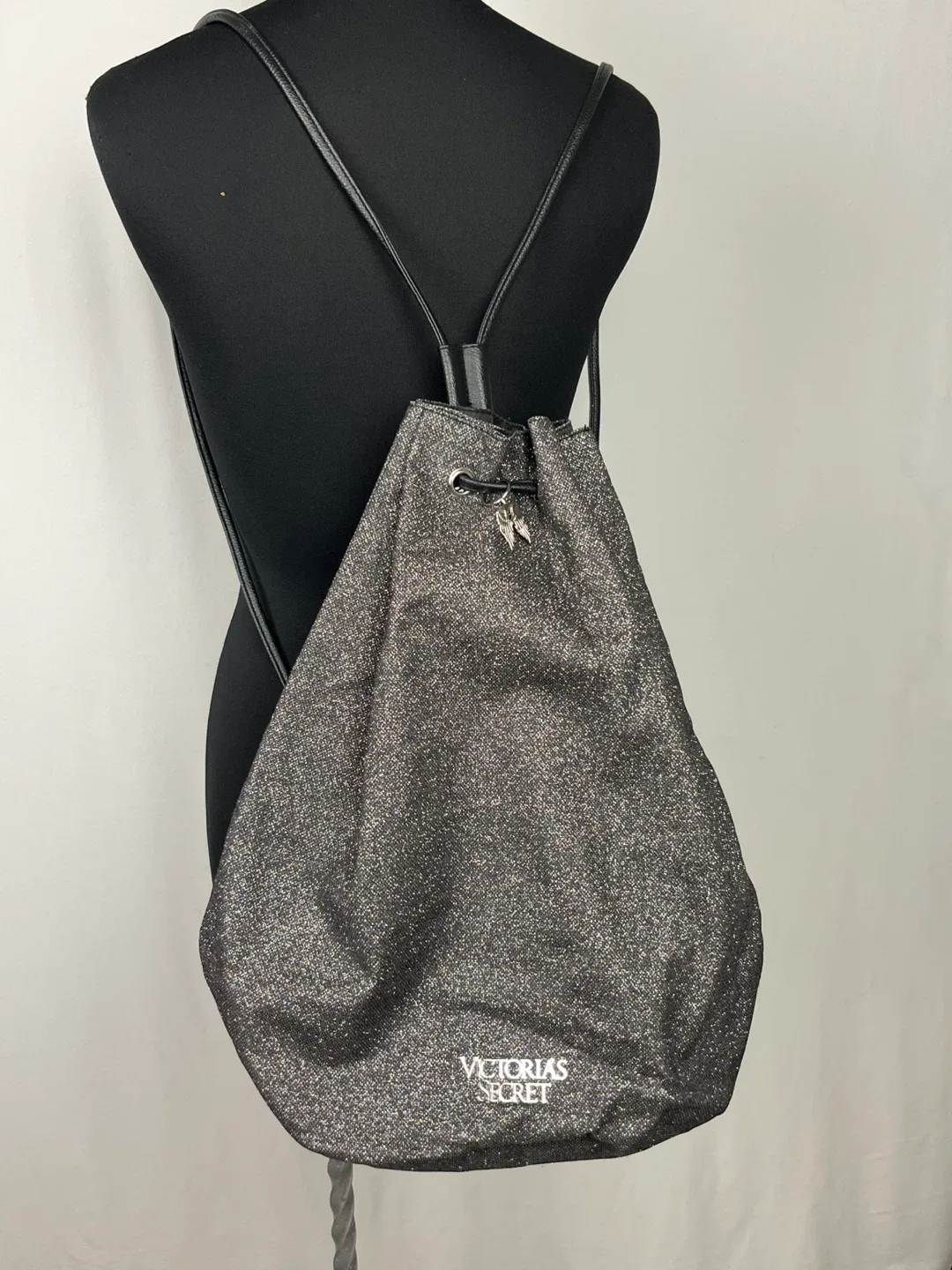 Victoria's Secret Silver Glitter Backpack thumbnail