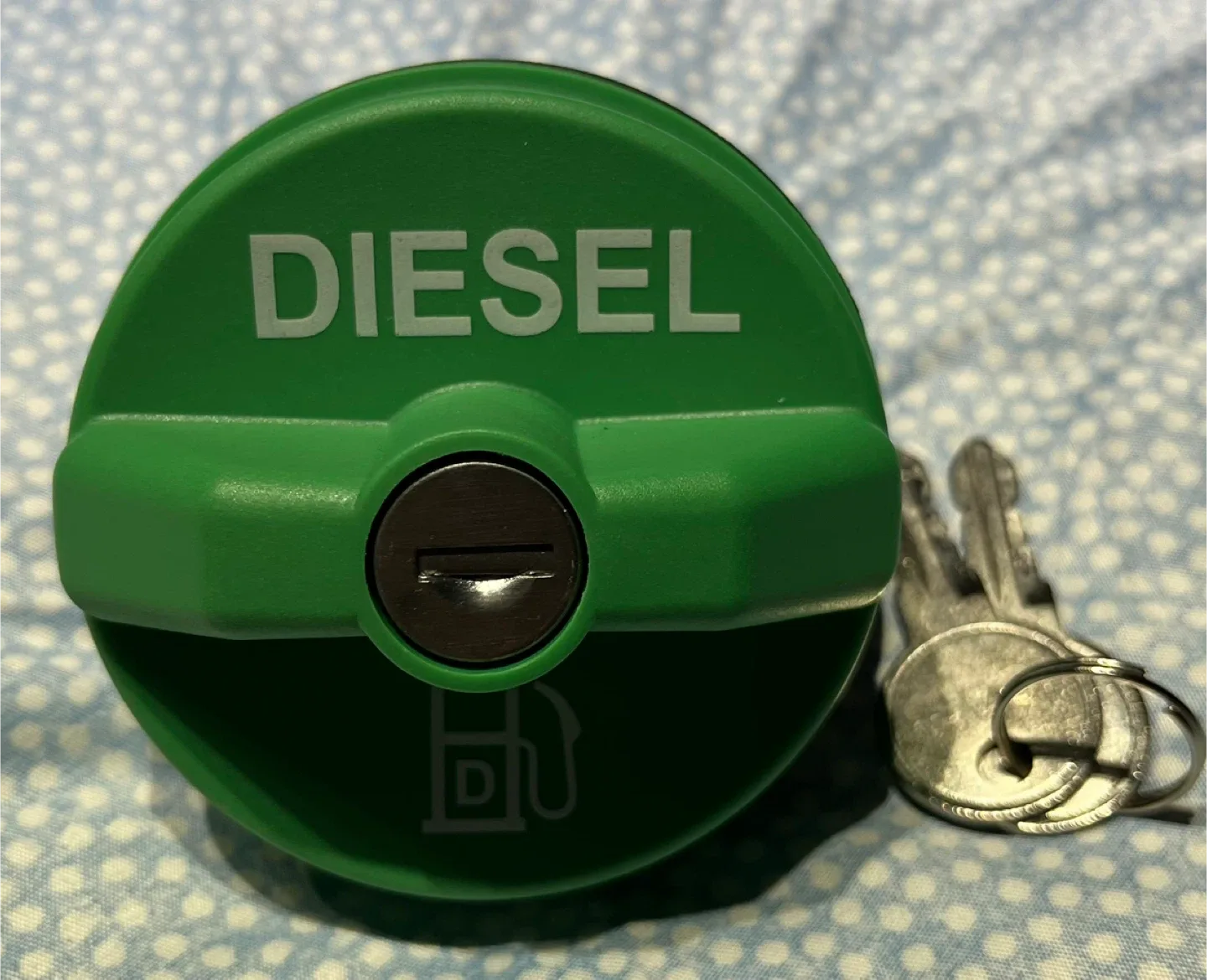 Green Diesel Fuel Cap with Keys thumbnail