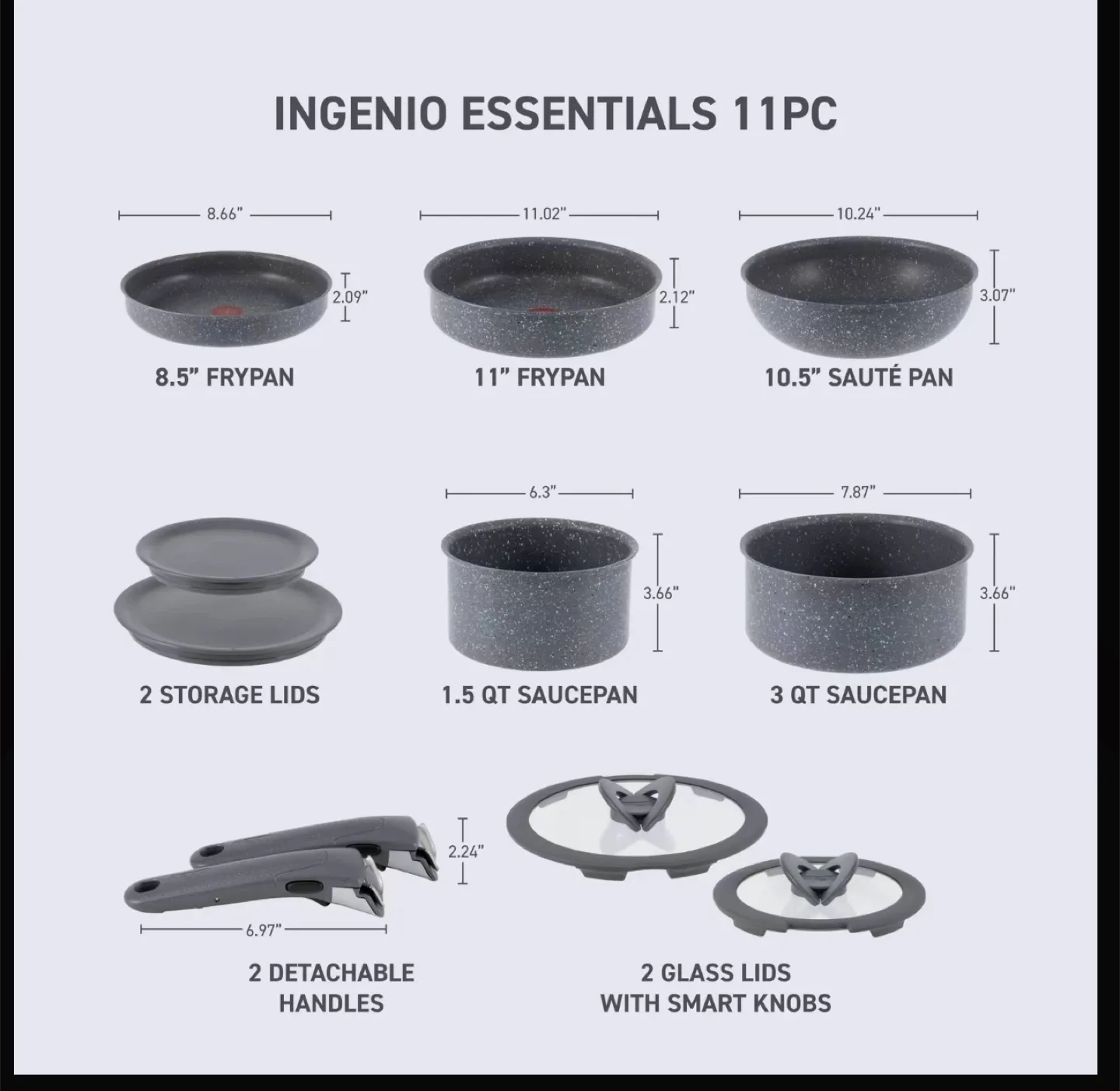 T-fal Ingenio Essentials 11-Piece Cookware Set - New image indicator(2)
