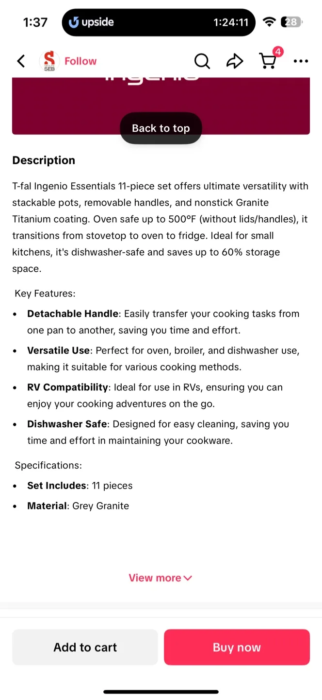 T-fal Ingenio Essentials 11-Piece Cookware Set - New image indicator(9)