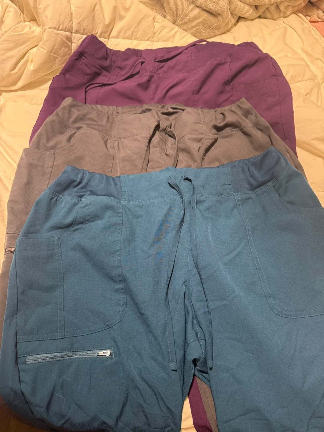 3 Pairs jogger Scrub Pants HeartSoul XL thumbnail