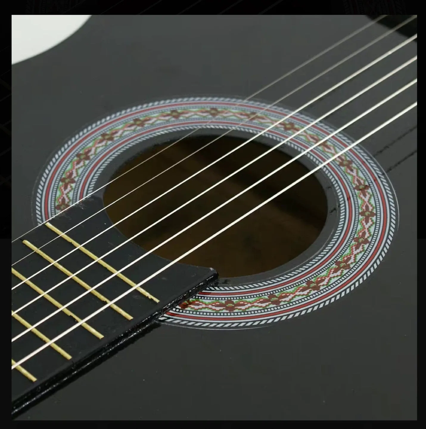 Zeny 38-in Kids Acoustic Guitar - Black image indicator(8)