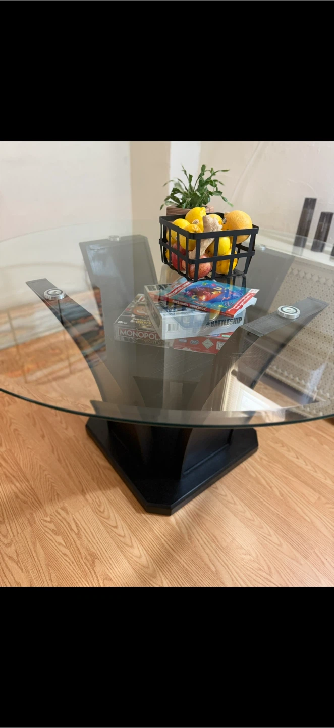 Glass Top Dining Table