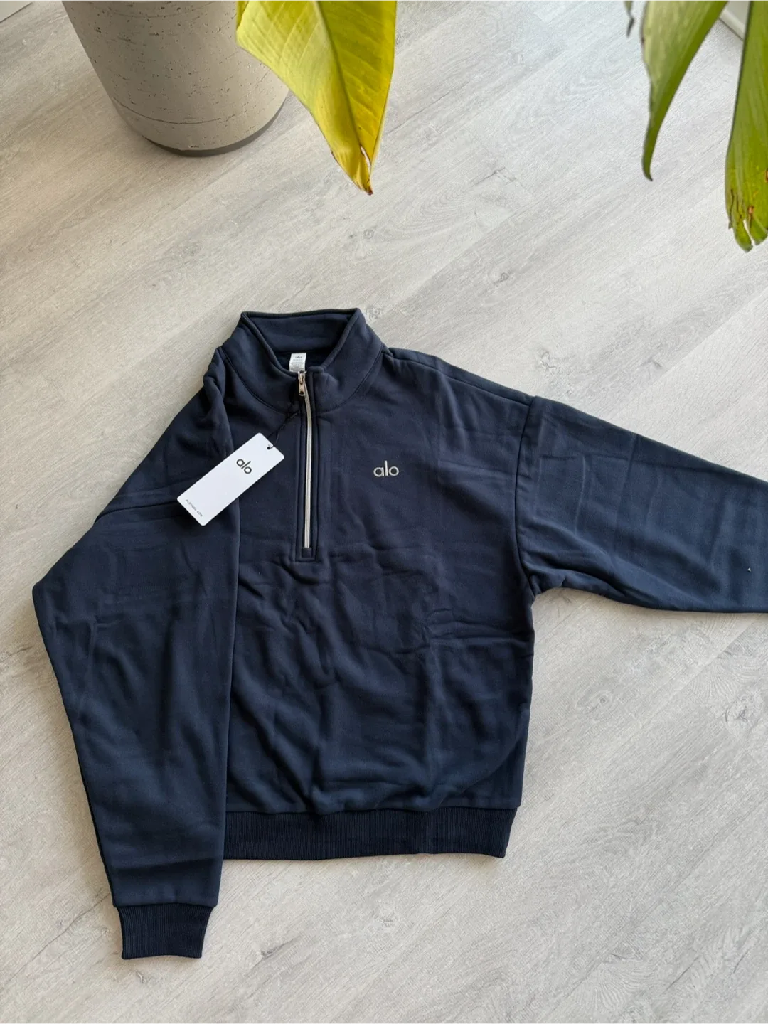 ALO Accolade 1/4 Zip Pullover - Navy thumbnail