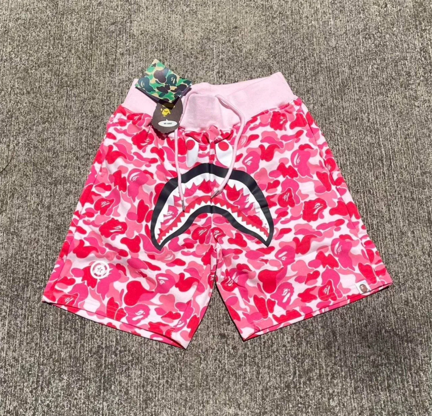 Bape Pink Camo Shark Shorts WGM Tiger Print - NWT thumbnail