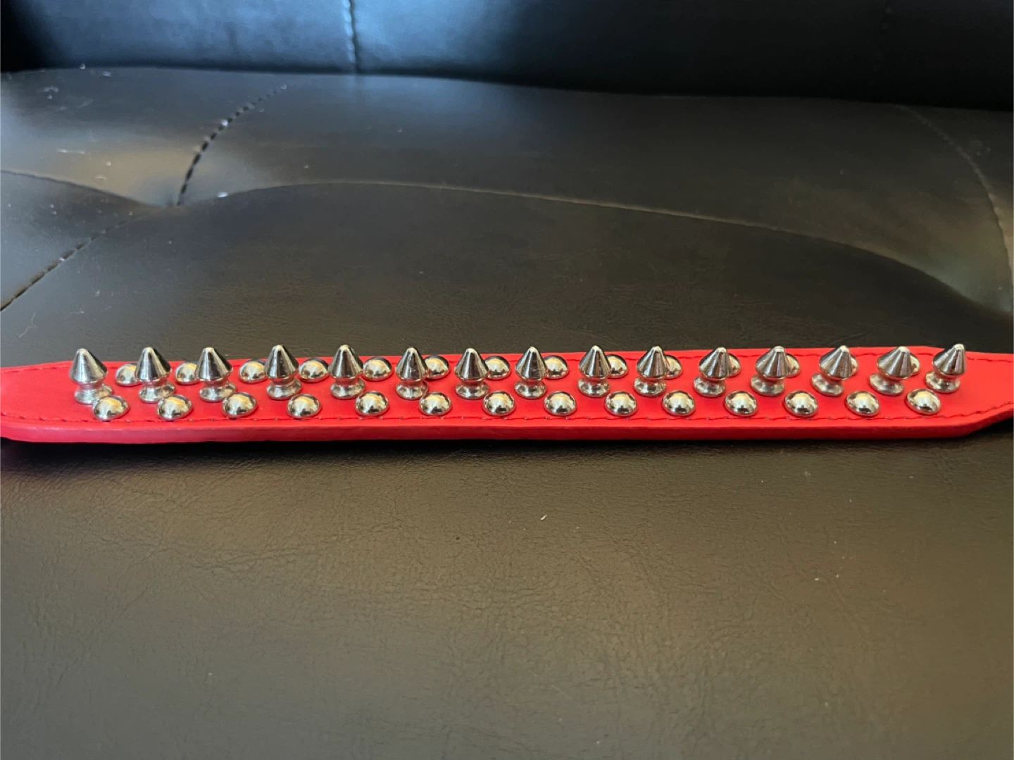 Beautiful Red Studded Dog Collar