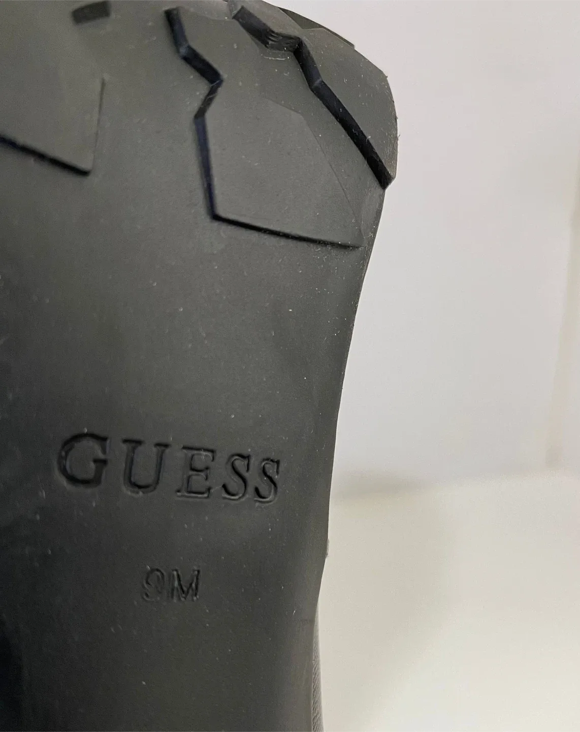 Guess Black Leather Fur Trim High Heel Booties - Size 9M image indicator(4)