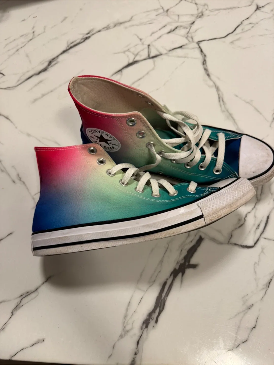 Converse All Star High Top Shoes - Rainbow Fade - Men 7, Women 9 image indicator(2)