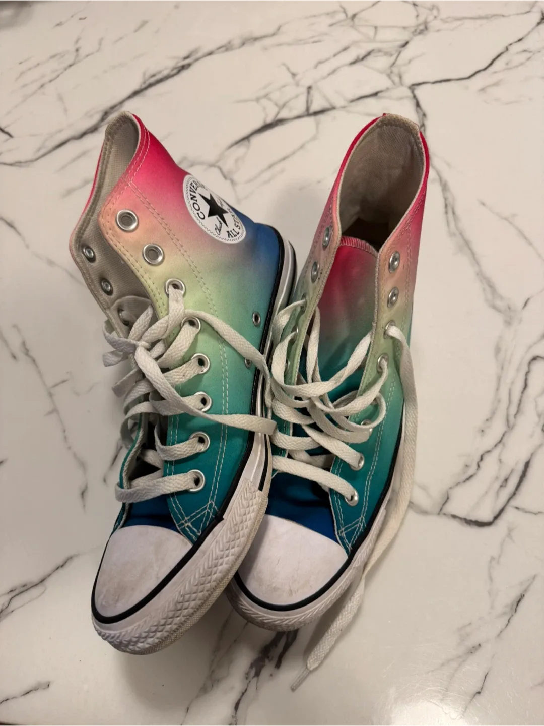 Converse All Star High Top Shoes - Rainbow Fade - Men 7, Women 9 image indicator(4)