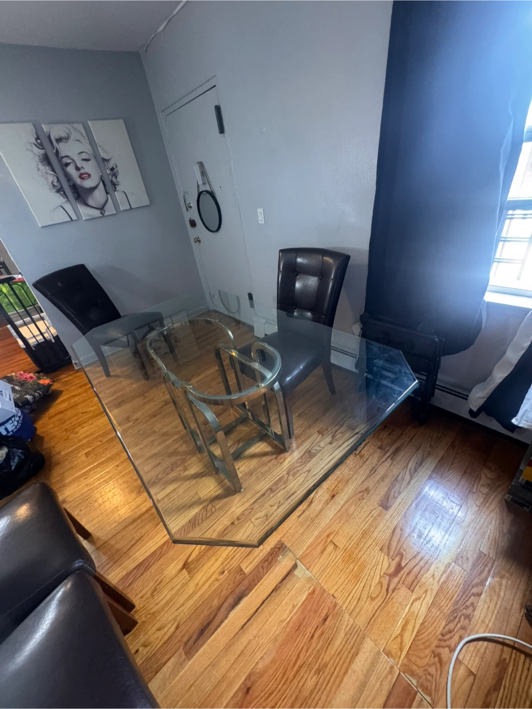 Glass Top Dining Table with 4 Chairs - photo 4