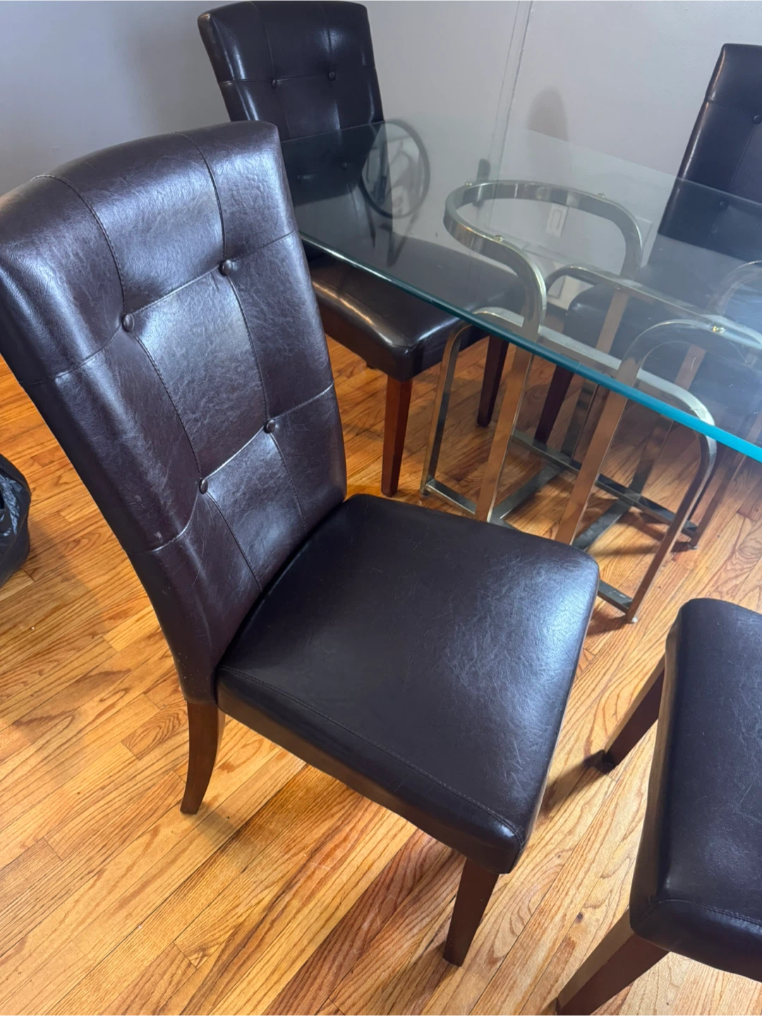 Glass Top Dining Table with 4 Chairs - photo 2