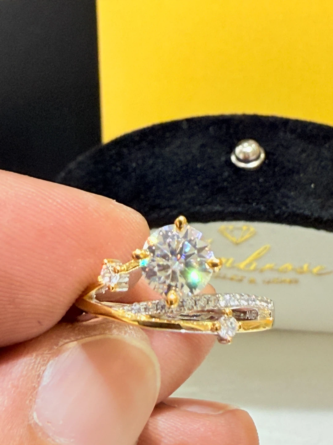 1 carat 925 sterling silver moissanite ring - photo 5