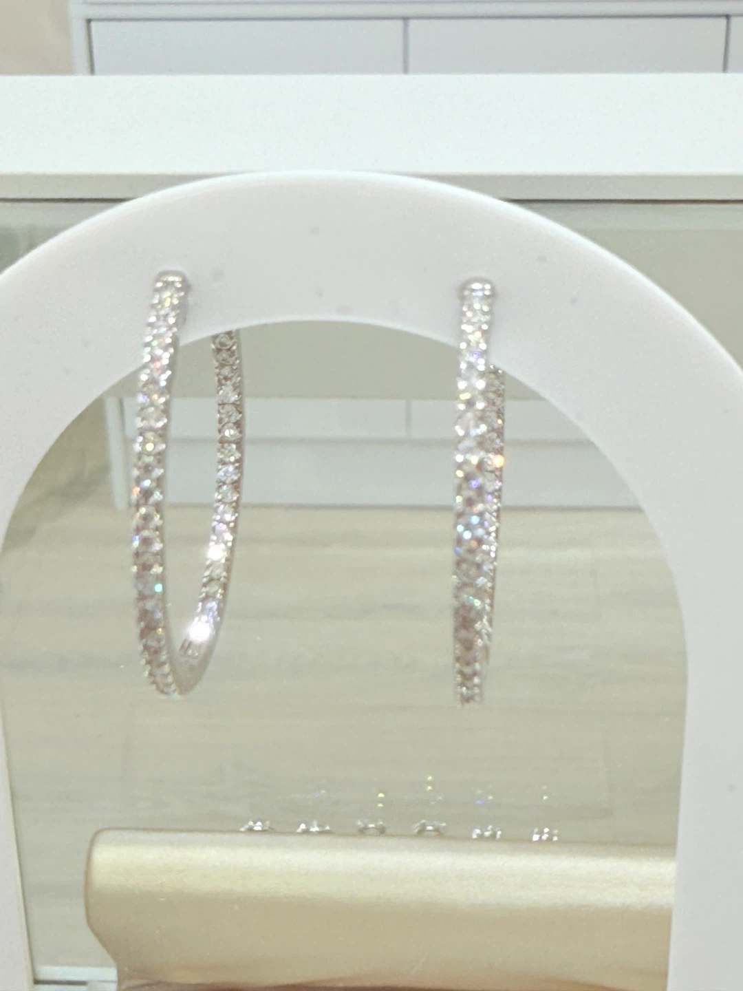 1 carat 925 sterling silver moissanite earrings